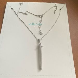 Stella & Dot Silver Rebel Pendant Necklace